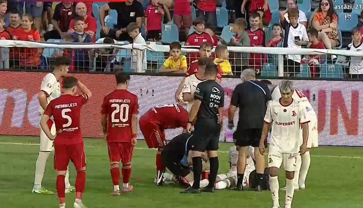 Cătălin Cîrjan, accidentare ușoară în Sporting Liești - Dinamo