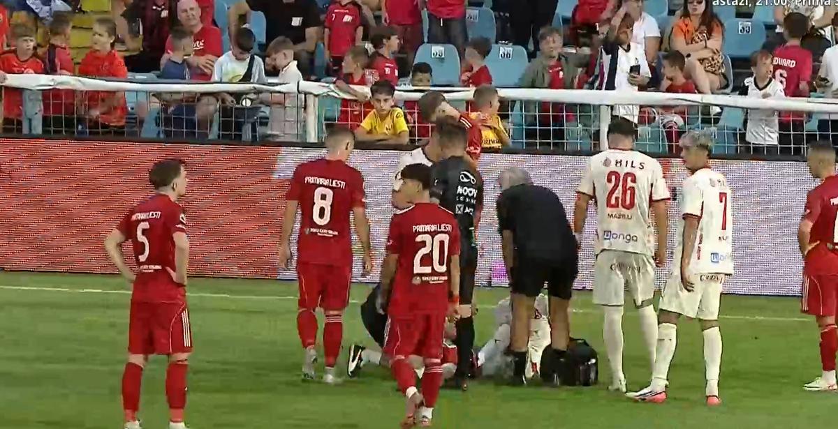 Cătălin Cîrjan, accidentare ușoară în Sporting Liești - Dinamo