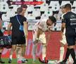Cătălin Cîrjan, accidentare ușoară în Sporting Liești - Dinamo / FOTO: captură @Prima Sport