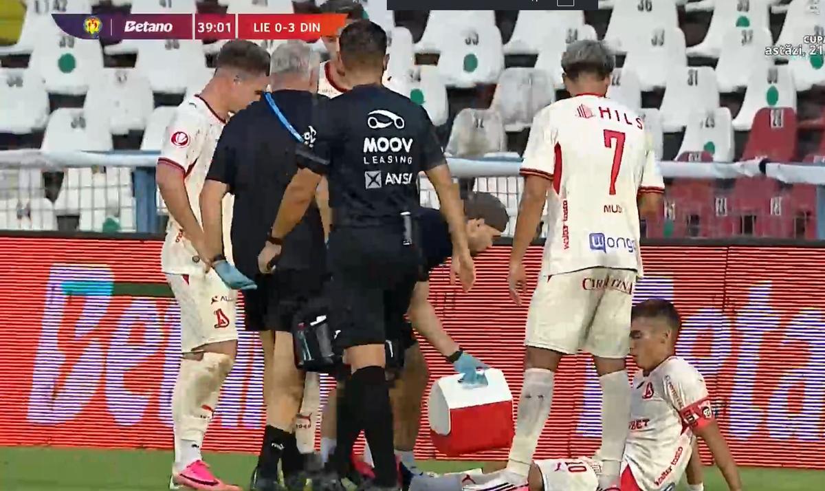 Cătălin Cîrjan, accidentare ușoară în Sporting Liești - Dinamo