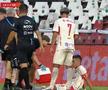 Cătălin Cîrjan, accidentare ușoară în Sporting Liești - Dinamo / FOTO: captură @Prima Sport