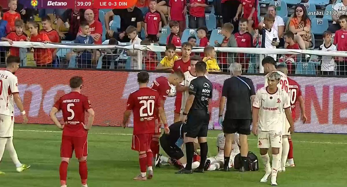 Cătălin Cîrjan, accidentare ușoară în Sporting Liești - Dinamo