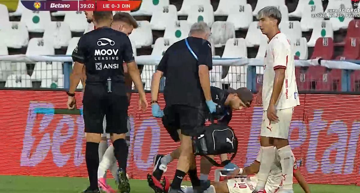 Cătălin Cîrjan, accidentare ușoară în Sporting Liești - Dinamo