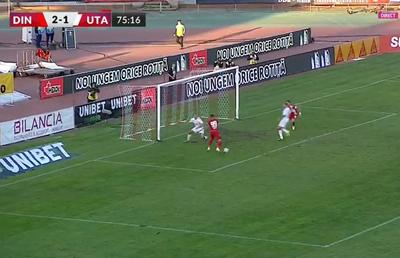 Robert Moldoveanu, ratarea sezonului în Liga 1! Fază incredibilă în Dinamo - UTA