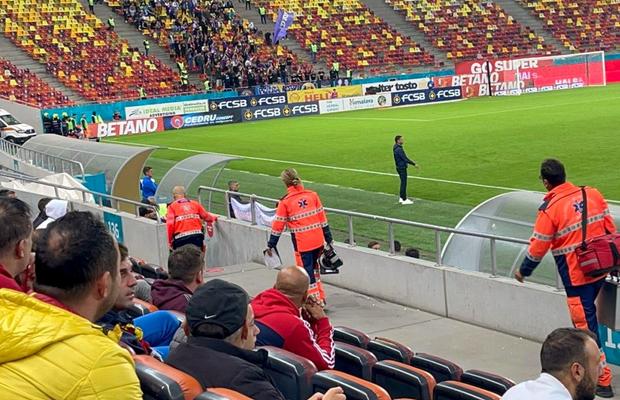 Lui Andrei Prepeliță i s-a făcut rău și a plecat la vestiare în prima repriză a meciului FCSB - FC Argeș
