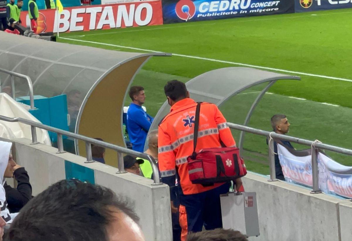 Lui Andrei Prepeliță i s-a făcut rău în prima repriză a meciului FCSB - FC Argeș