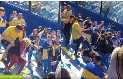 Bătaie între suporteri la Superclasico! Un fan al lui River Plate, prins de un grup de susținători ai lui Boca Juniors