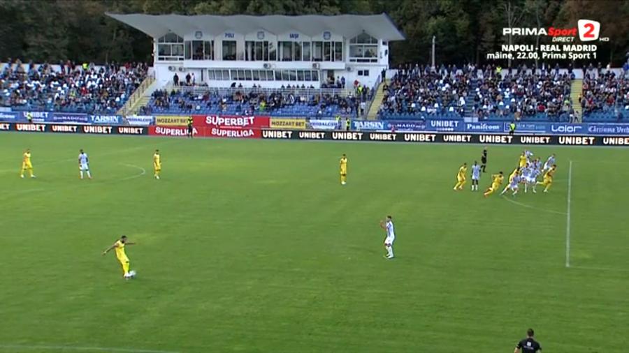 Foto: Captură Prima Sport Poli Iași - Petrolul, doar remiză în Copou » Clasamentul ACUM