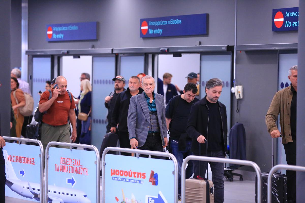 Sosire FCSB, Gigi Becali, Luțu la Salonic