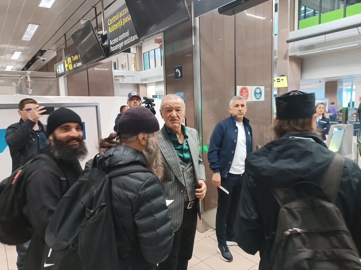 FCSB, spre Salonic... cu Gigi Becali, Luțu și călugării! » Imagini tari de pe aeroport, de la plecarea campioanei