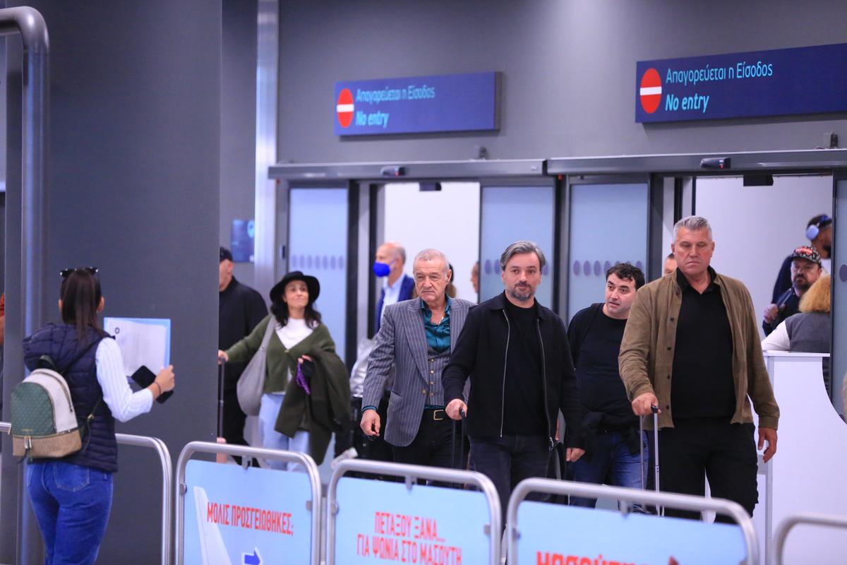 Sosire FCSB, Gigi Becali, Luțu la Salonic