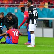 Malcom Edjouma s-a accidentat în FCSB - Young Boys/ foto: Cristi Preda (GSP)