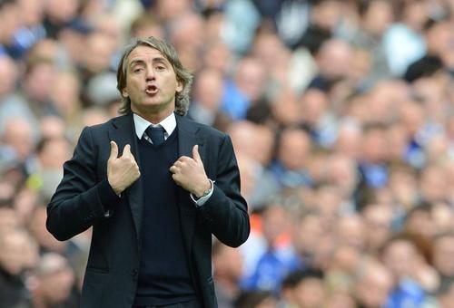Roberto Mancini, în perioada în care a antrenat-o pe Manchester City / Foto: Imago Images