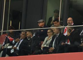 George Simion și-a făcut apariția în tribune la Polonia - România
