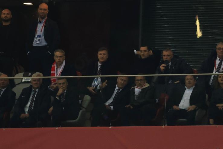 Loja României, cu Răzvan Burleanu, la meciul din Polonia / FOTO: Ionuț Iordache (GSP.ro)