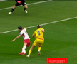 Drăgușin, cartonaș roșu în Polonia - România / FOTO: Captură TV @Antena 1