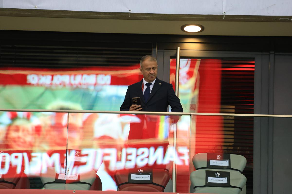 Loja României, cu Răzvan Burleanu, la meciul din Polonia