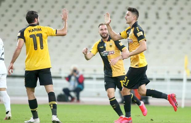 VIDEO Ionuț Nedelcearu, la primul gol pentru AEK Atena! Fundașul român, titular incontestabil în Grecia