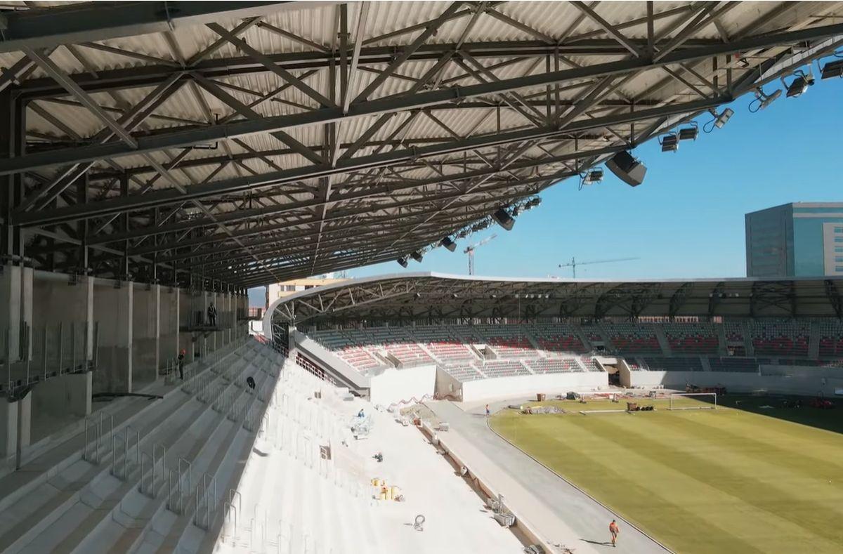 Imagini noi cu stadionul din Sibiu