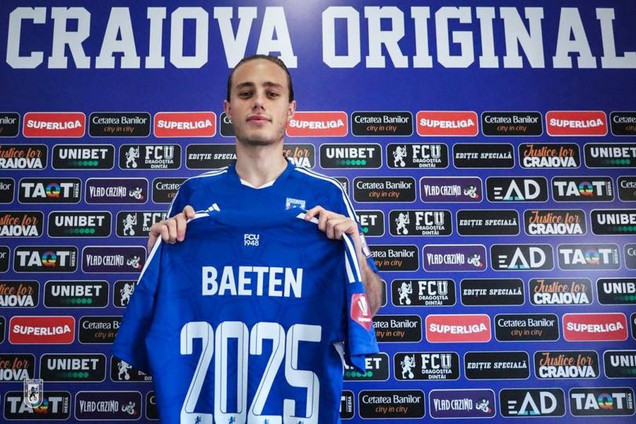 William Baeten a semnat prelungirea cu FCU // foto: Facebook @ Fotbal Club Universitatea 1948 Veste surprinzătoare din Bănie: Mititelu l-a convins să semneze din nou cu oltenii + Noul transfer anunțat de alb-albaștri