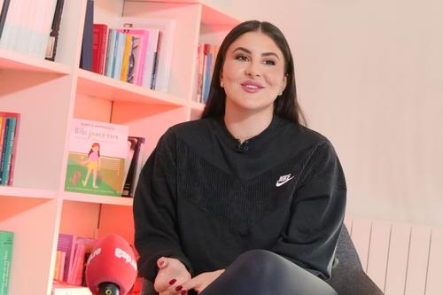 Bianca Andreescu în timpul interviului pentru GSP Foto Vlad Nedelea