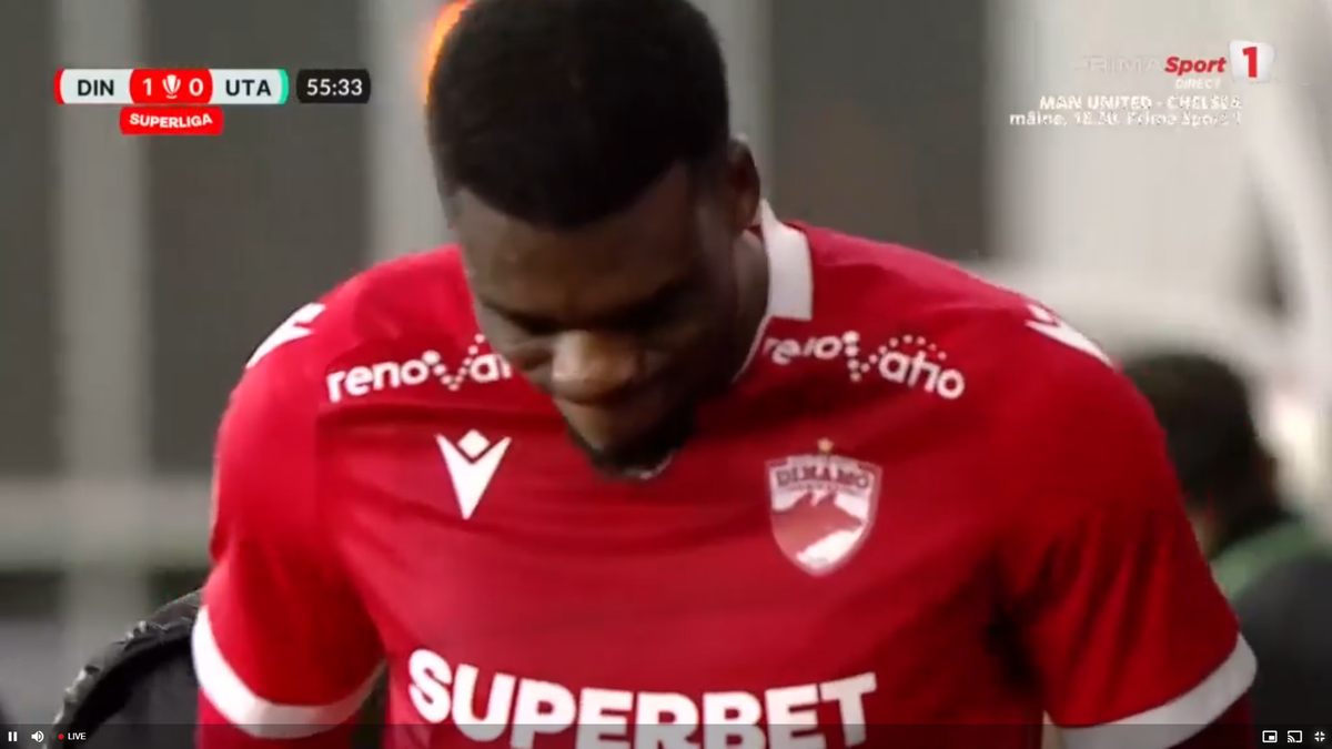 Josue Homawoo, accidentat în Dinamo - UTA Arad