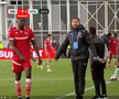Josue Homawoo, accidentat în Dinamo - UTA Arad, foto: captură Prima Sport