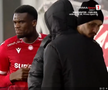 Josue Homawoo, accidentat în Dinamo - UTA Arad, foto: captură Prima Sport