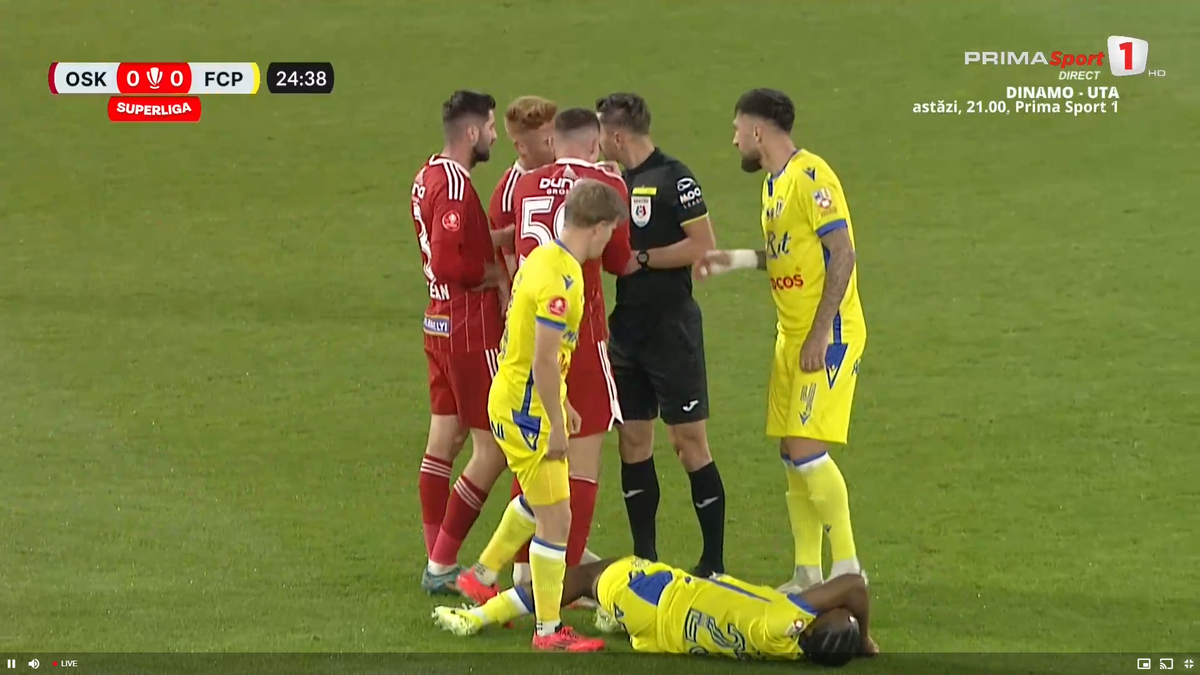 DUBLĂ eliminare într-o repriză în Sepsi - Petrolul! Ce prostie a putut să facă jucătorul