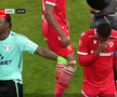 Josue Homawoo, accidentat în Dinamo - UTA Arad, foto: captură Prima Sport