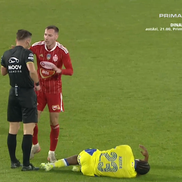 Eliminarea lui Kallaku din Sepsi - Petrolul, foto: captură Prima Sport