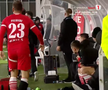 Josue Homawoo, accidentat în Dinamo - UTA Arad, foto: captură Prima Sport