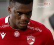 Josue Homawoo, accidentat în Dinamo - UTA Arad, foto: captură Prima Sport