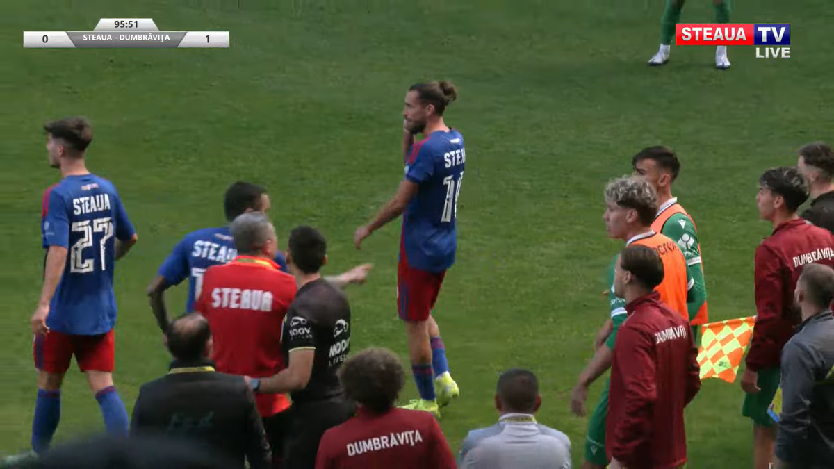 Daniel Oprița, de necontrolat » Scandal-monstru la Steaua - Dumbrăvița: scene reprobabile