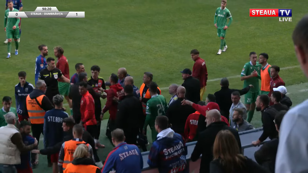 Daniel Oprița, de necontrolat » Scandal-monstru la Steaua - Dumbrăvița: scene reprobabile