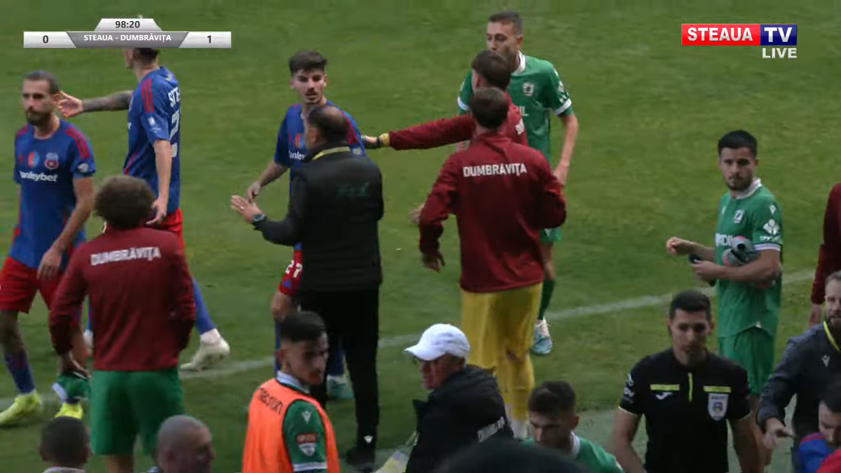 Daniel Oprița, de necontrolat » Scandal-monstru la Steaua - Dumbrăvița: scene reprobabile