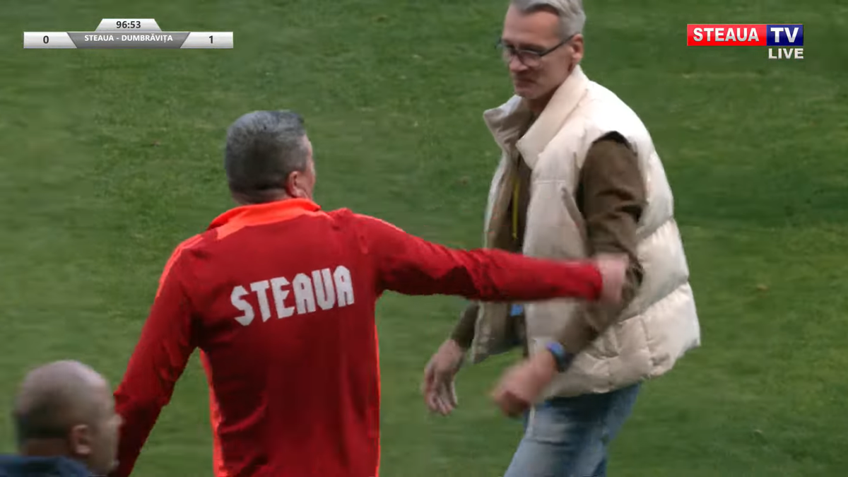 Daniel Oprița, de necontrolat » Scandal-monstru la Steaua - Dumbrăvița: scene reprobabile