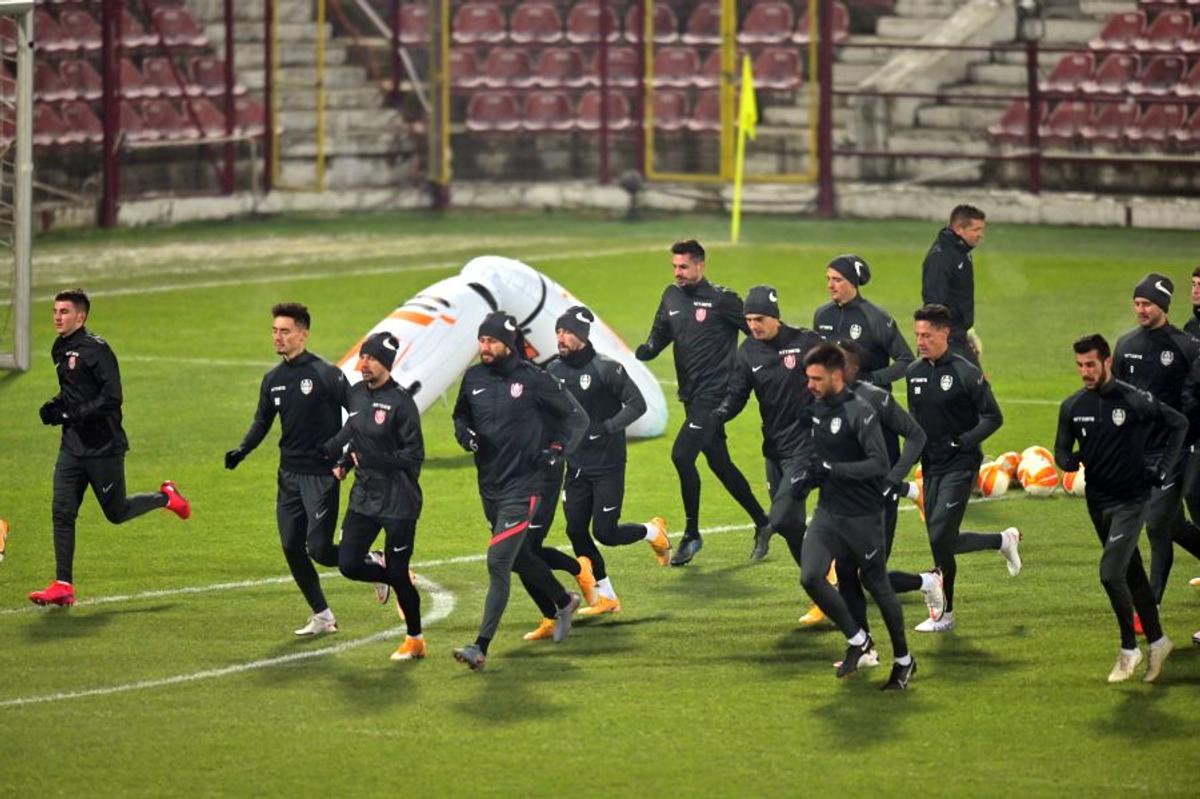 CFR Cluj - CSKA Sofia: antrenamentul oficial al clujenilor, înaintea meciului din grupele Europa League