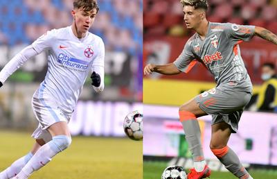 Liderii generațiilor 2001 și 2002 față în față, în FCSB - UTA » Comparație pe acest sezon între Tavi Popescu și David Miculescu, în funcție de 4 parametri