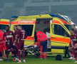 Momente de panică la Craiova - CFR Cluj: ambulanța a intrat pe teren