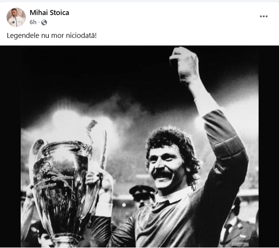 Postarea lui MM Stoica după moartea lui Duckadam Mihai Stoica a scris doar 4 cuvinte după moartea lui Helmut Duckadam și decizia luată de FCSB luni seara