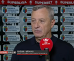 Mircea Rednic a izbucnit în lacrimi la flash-interviu în timp ce vorbea despre Helmuth Duckadam, foto: captură Prima Sport