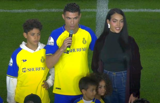 Georgina Rodriguez, prezență inedită la prezentarea lui Cristiano Ronaldo » Cum a apărut pe scenă în Arabia Saudită