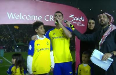 Ce a strigat Cristiano Ronaldo în arabă, la prezentarea la Al Nassr » Inițial a uitat cuvintele