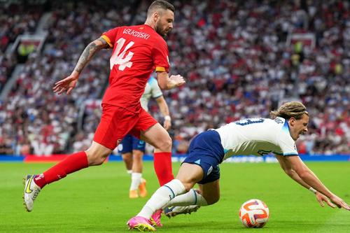 Darko Velkovski, în duelul cu Anglia din iunie 2023 / Sursă foto: Imago Images