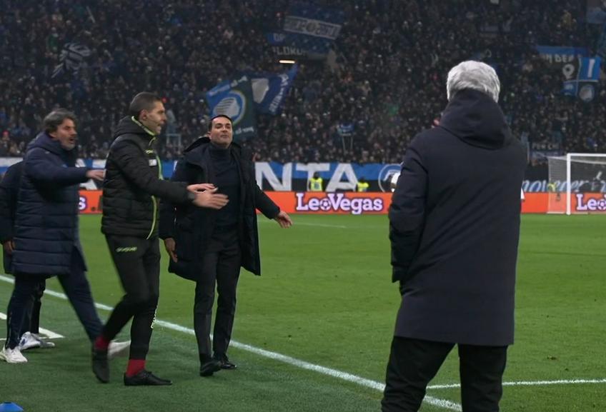 Moment tensionat între Palladino  și Gasperini / Captură SkySport Italia