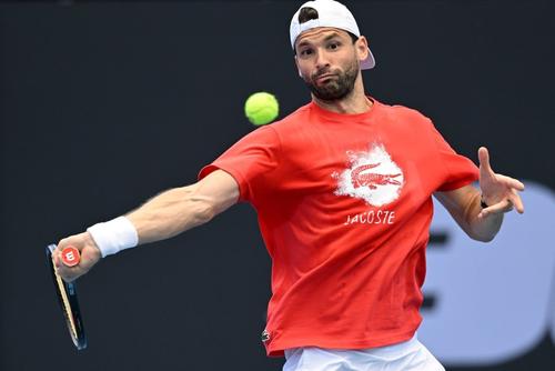 Grigor Dimitrov antrenându-se la Brisbane Foto: Imago Images