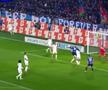 Scamacca îi fură balonul lui Hermoso, faza se dezvoltă, iar nouarul înscrie cu capul
