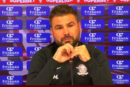 Adrian Mutu (44 de ani), antrenorul Rapidului, a criticat decizia celor de la Universitatea Cluj de a muta meciul cu CS Mioveni, din runda cu numărul 25, pe terenul de la Mediaș.
