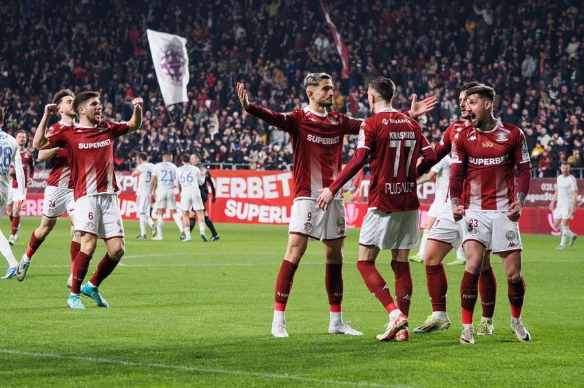 Rapid - Oțelul. Albion Rrahmani, atacantul giuleștenilor, a deschis scorul în minutul 5, după o gafă mare a echipei lui Dorinel Munteanu/ foto Raed Krishan (GSP)